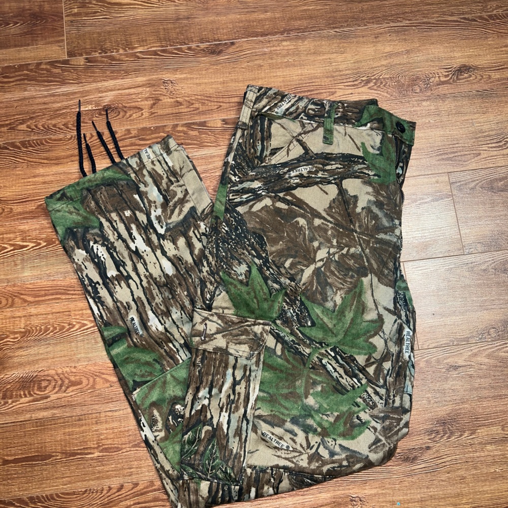 Vintage real tree green up hunting pants
